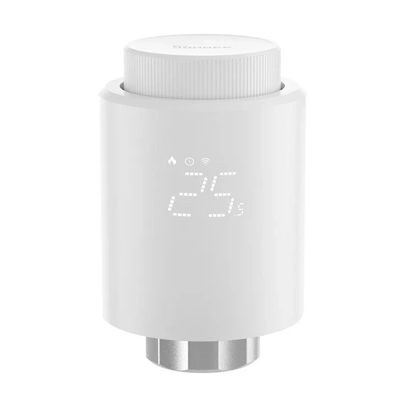 Sonoff Cap termostatic, inteligent, Sonoff TRVZB, Zigbee 3.0, Control prin aplicatie, Afisaj LCD, Alb
