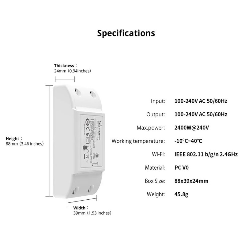 Sonoff Releu wireless WIFI Sonoff Basic R4